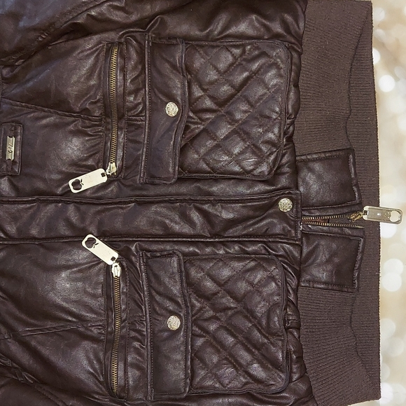 Apple Bottom Brown Leather Jacket - Picture 2 of 8